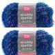 Spinrite Red Heart Scrubby Sparkle Yarn Blueberry Pack of 2 Skein