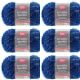 Spinrite Red Heart Scrubby Sparkle Yarn Blueberry Pack of 6 Skein