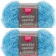 Spinrite Red Heart Scrubby Sparkle Yarn Icepop Pack of 2 Skein