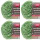 Spinrite Red Heart Scrubby Sparkle Yarn Avocado Pack of 4 Skein