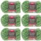 Spinrite Red Heart Scrubby Sparkle Yarn Avocado Pack of 6 Skein