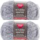 Spinrite Red Heart Scrubby Sparkle Yarn Oyster Pack of 2 Skein