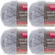 Spinrite Red Heart Scrubby Sparkle Yarn Oyster Pack of 4 Skein