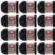 Spinrite Red Heart Scrubby Sparkle Yarn Licorice Pack of 12 Skein