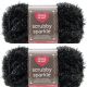 Spinrite Red Heart Scrubby Sparkle Yarn Licorice Pack of 2 Skein