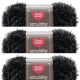 Spinrite Red Heart Scrubby Sparkle Yarn Licorice Pack of 3 Skein