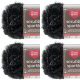 Spinrite Red Heart Scrubby Sparkle Yarn Licorice Pack of 4 Skein