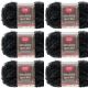 Spinrite Red Heart Scrubby Sparkle Yarn Licorice Pack of 6 Skein