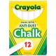 Crayola Anti Dust Chalk White 1 Pack of 6 Piece