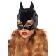 Women s Vinyl Cat Woman Mask Costume Accessory Black One Size