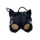 Black Steampunk Kitty Cat Women s Costume Half Mask with Goggles Masquerade