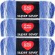 Spinrite Red Heart Super Saver Ombre Yarn Baja Blue Pack of 3 Skein