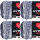 Spinrite Red Heart Super Saver Ombre Yarn Anthracite Pack of 4 Skein