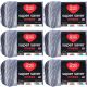 Spinrite Red Heart Super Saver Ombre Yarn Anthracite Pack of 6 Skein