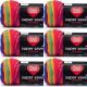 Spinrite Red Heart Super Saver Yarn Favorite Stripe Pack of 6 Skein