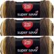 Spinrite Red Heart Super Saver Yarn Latte Stripe Pack of 3 Skein