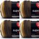 Spinrite Red Heart Super Saver Yarn Latte Stripe Pack of 4 Skein