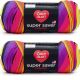 Spinrite Red Heart Super Saver Yarn Bright Stripe Pack of 2 Skein