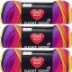 Spinrite Red Heart Super Saver Yarn Bright Stripe Pack of 3 Skein