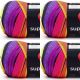 Spinrite Red Heart Super Saver Yarn Bright Stripe Pack of 4 Skein