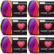 Spinrite Red Heart Super Saver Yarn Bright Stripe Pack of 6 Skein