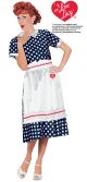 Women s Licensed I Love Lucy Polka Dot Dress Blue Medium 10 12 