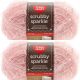 Spinrite Red Heart Scrubby Sparkle Yarn Grapefruit Pack of 2 Skein