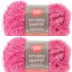 Spinrite Red Heart Scrubby Sparkle Yarn Watermelon Pack of 2 Skein