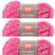 Spinrite Red Heart Scrubby Sparkle Yarn Watermelon Pack of 3 Skein