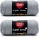 Spinrite Red Heart Super Saver Yarn Dusty Gray Pack of 2 Skein