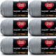 Spinrite Red Heart Super Saver Yarn Dusty Gray Pack of 6 Skein