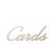 Silvr Mirror Cards Script Word 2.87 X 8 Inches