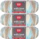 Spinrite Red Heart With Love Yarn Sandbar Stripe Pack of 3 Skein