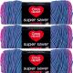 Spinrite Red Heart Super Saver Ombre Yarn Sweet Treat Pack of 3 Skein