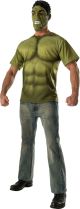 Men S Incredible Hulk Costume Top And Mask Avengers 2 Costume Size X Large