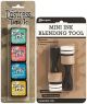 Ranger Tim Holtz Distress Mini Ink Kits and Mini Ink Blending Tool Bundle 2 Items Kit 13 1 Pack of 2 Piece