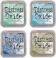 Ranger Tim Holtz Distress Oxide Ink Pads Bundle Of 4 Colors Cracked Pistachio Broken China Faded Jeans And Peeled Paint 1 Pack of 4 Piece
