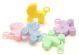 Baby Shower Favor Baby Carriage Plastic Charm Pastel Colors