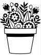 Flowers In Pot Embossing Folder