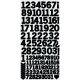 Cardstock Number Stickers Black