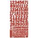 Cardstock Number Stickers Red