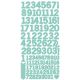 Cardstock Number Stickers Sea Green