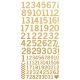 Cardstock Number Stickers Metallic Gold