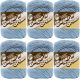 Lily Sugar n Cream Yarn Solids Light Blue Pack of 6 Skeins