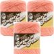 Spinrite Lily Sugar n Cream Yarn Solids Tea Rose Pack of 3 Skein