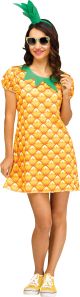 Women s Pineapple Flirty Fruit Yellow M/L Size 10 14