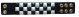 Halloween Wholesalers Black White Check Tiles Wrist Band