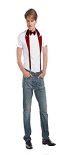 Halloween Wholesalers Men Suspenders Kit and Bow Tie Red 