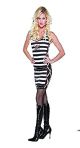 Halloween Wholesalers Pirate Dress Black and White Stripes