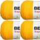 Spinrite Bernat Super Value Solid Yarn Bright Yellow Pack of 4 Skein